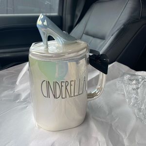 Rae Dunn Cinderella Slipper topper mug iridescent New